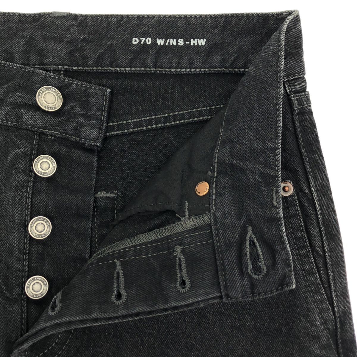 Saint Laurent Paris Ns Hw Denim Pants Black 25 — view 4