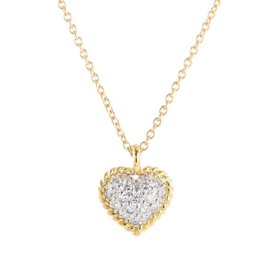 Tiffany & Co Necklace Heart Pave