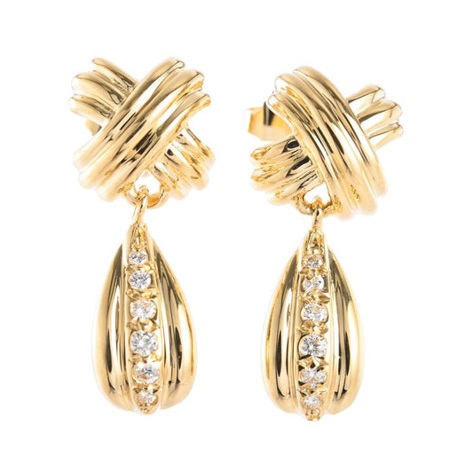 Tiffany & Co Earrings Signature Cross Teardrop