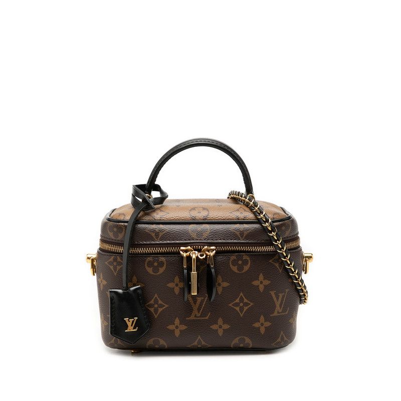 Louis Vuitton Monogram Reverse Vanity NV PM 2-Way Shoulder Bag Brown Leather