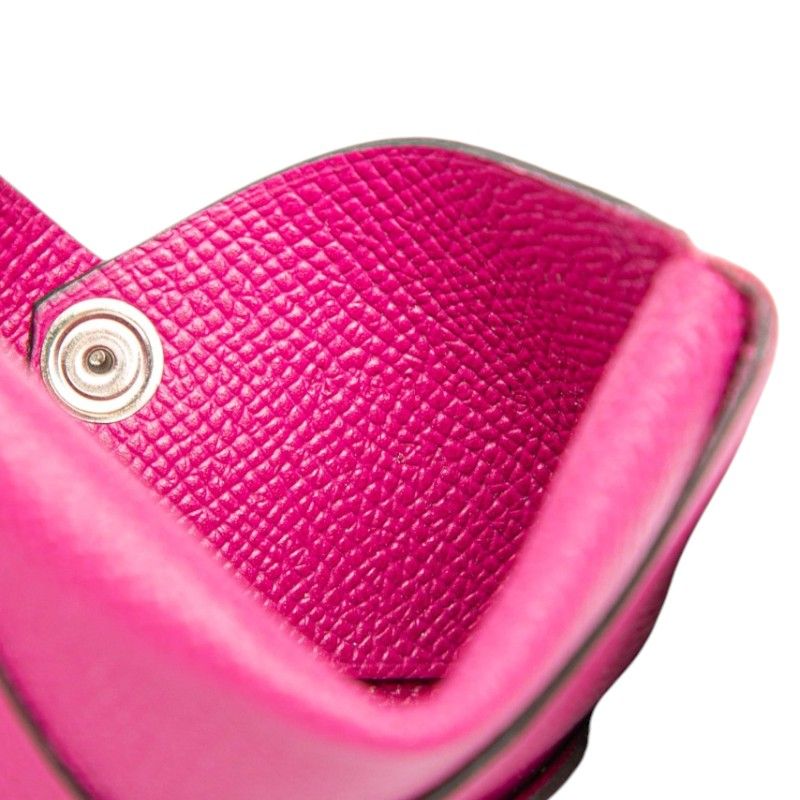 Hermes Calvi Card Case Purple Leather — view 6