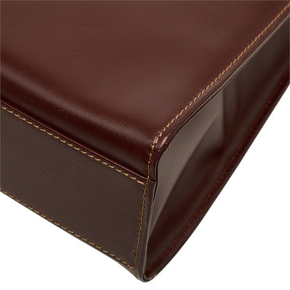 Cartier Must Line Handbag Wine Red Leather — view 6
