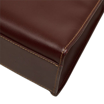 Cartier Must Line Handbag Wine Red Leather — view 4