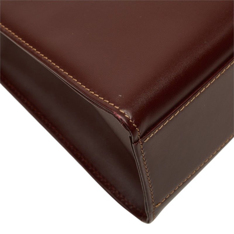 Cartier Must Line Handbag Wine Red Leather — view 7