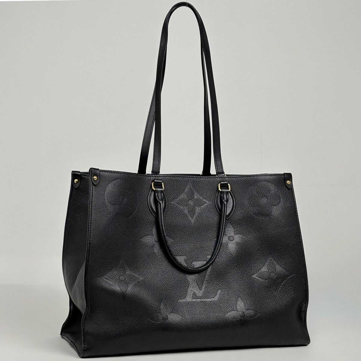 Louis Vuitton On The Go GM Tote Bag 2-Way Monogram Empreinte Noir — view 3