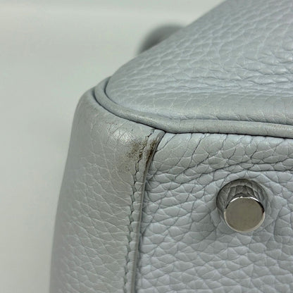 Hermes Lindy 30 Shoulder Bag Taurillon Blue Pale — view 8