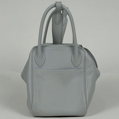 Hermes Lindy 30 Shoulder Bag Taurillon Blue Pale — view 4