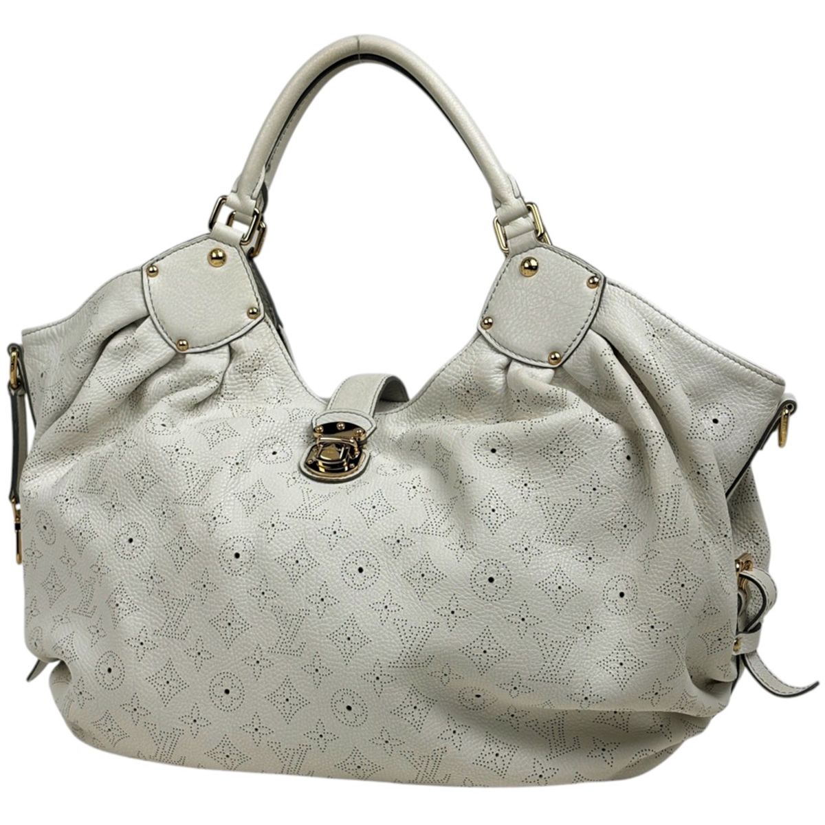 Louis Vuitton Mahina L Handbag Perforated Monogram Blanc
