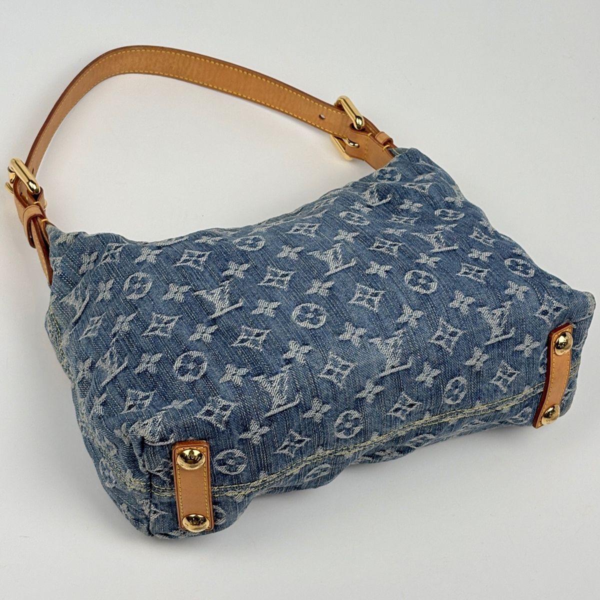 Louis Vuitton Baggy PM Shoulder Bag Monogram Denim Blue — view 2