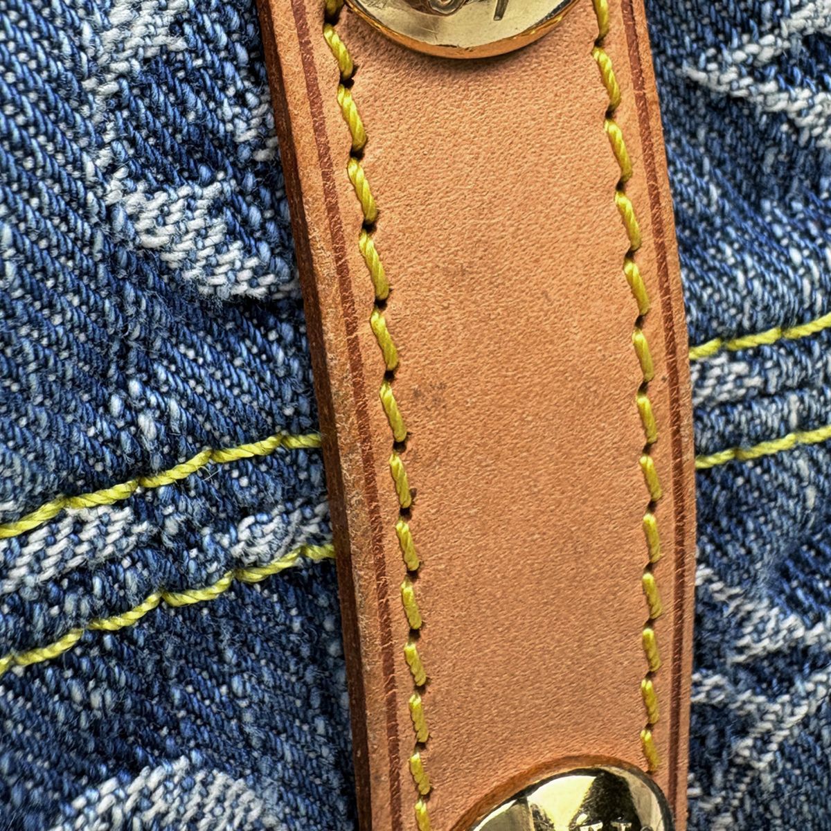 Louis Vuitton Baggy PM Shoulder Bag Monogram Denim Blue — view 3