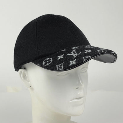 Louis Vuitton Cap & Dress Hat Monogram Wool Silk Black — view 6