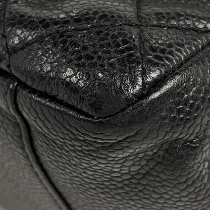 Chanel Tote Bag CC Logo Quilted Grand Shopping GST Caviar Leather Black — view 3
