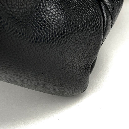Chanel Tote Bag CC Logo Quilted Caviar Leather Black — view 4