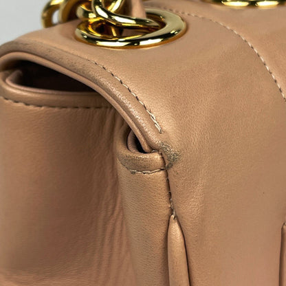 Chanel Shoulder Bag Mademoiselle CC Logo Leather Beige — view 6
