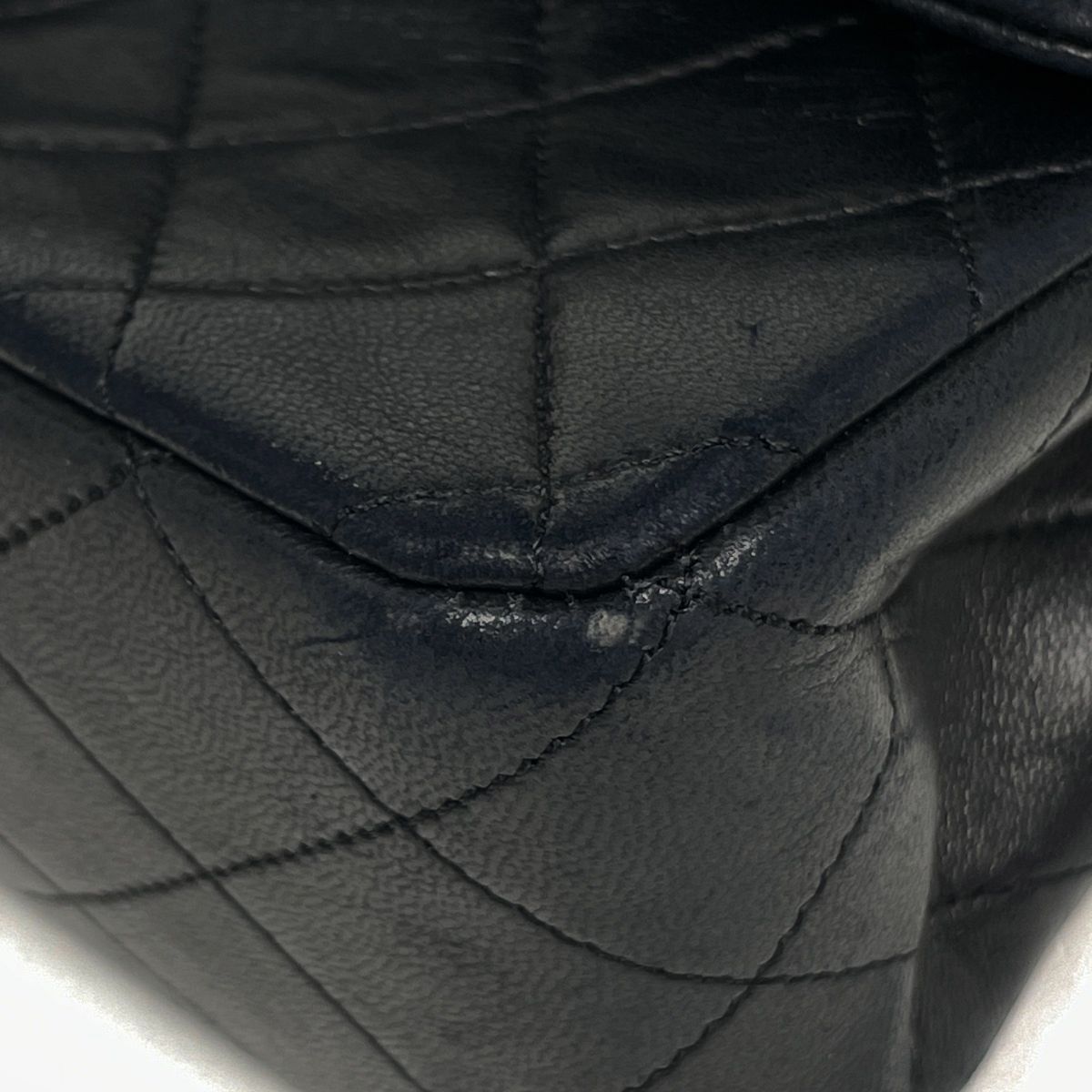 Chanel Shoulder Bag Quilted Double Flap CC Logo Leather Black — view 3