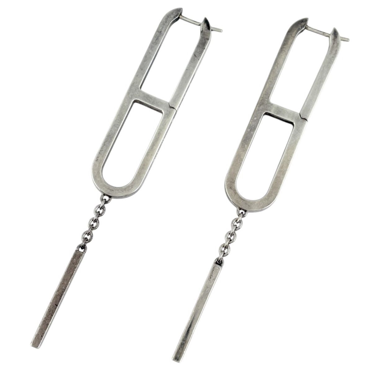 Hermes Earrings Ever Chaine D'ancre 925 Sterling Silver