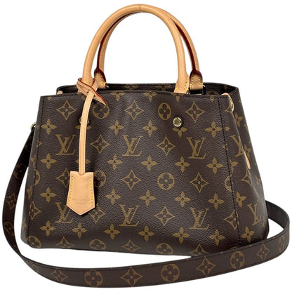 Louis Vuitton Montaigne BB 2-Way Shoulder Bag Monogram Brown