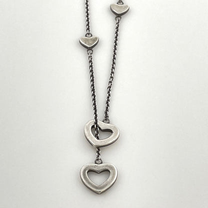 Tiffany & Co Necklace Heart Link Lariat 925 Sterling Silver — view 2