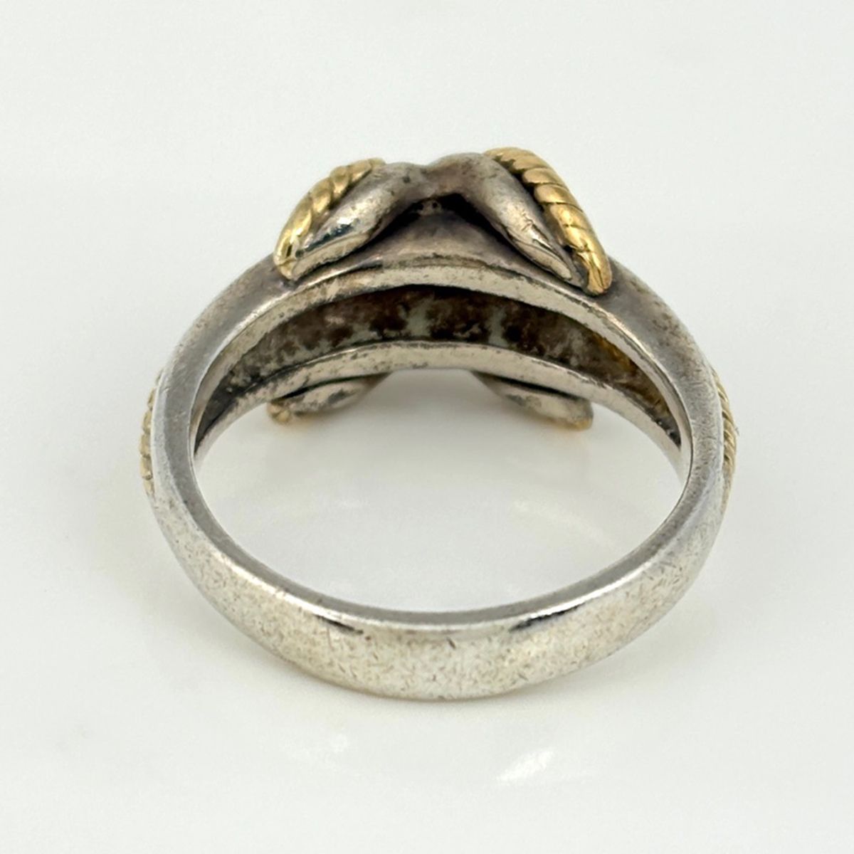 Tiffany & Co Ring Signature Cross 925 Sterling Silver Gold — view 4