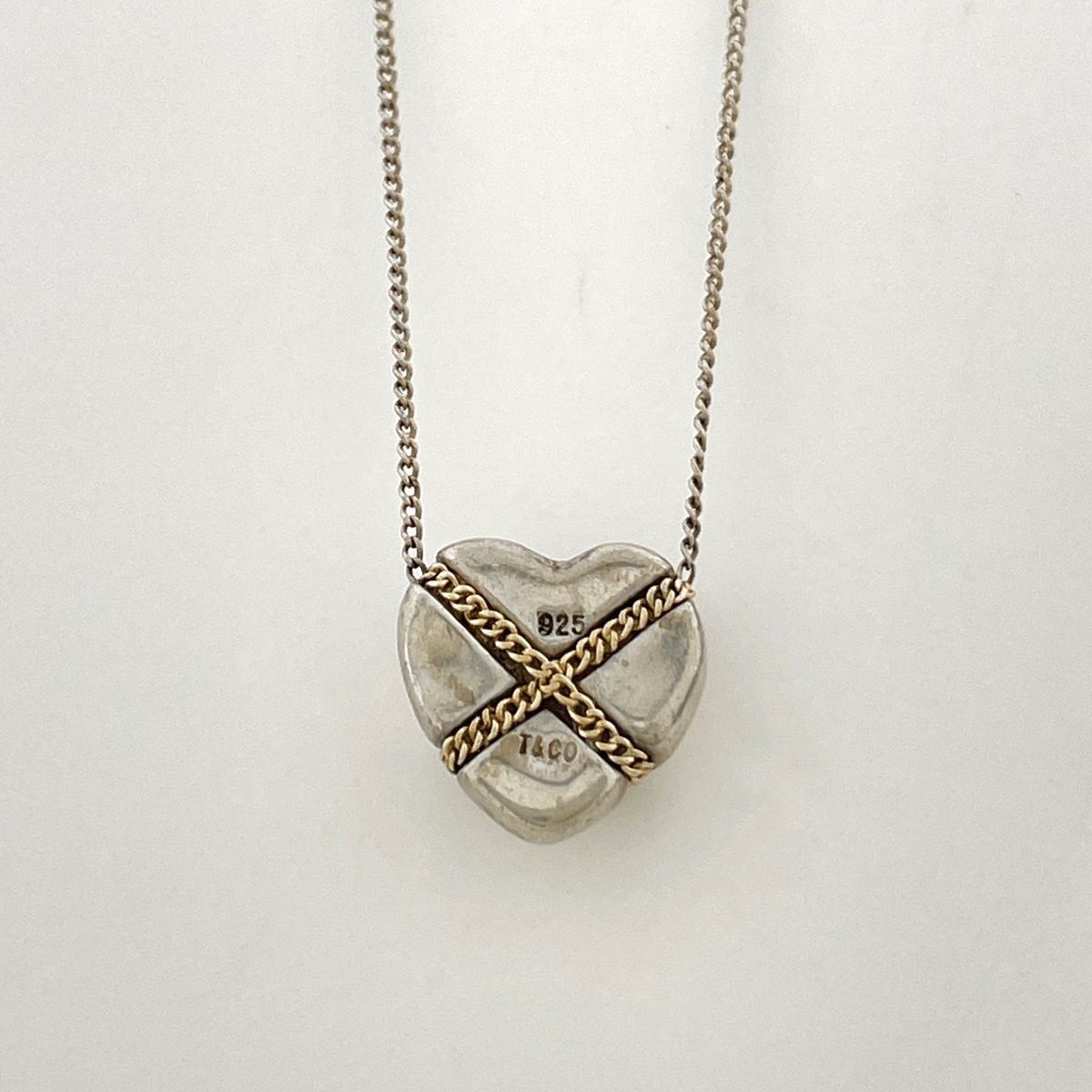 Tiffany & Co Necklace Chain Cross Heart 925 Sterling Silver — view 2
