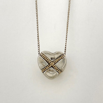 Tiffany & Co Necklace Chain Cross Heart 925 Sterling Silver — view 2