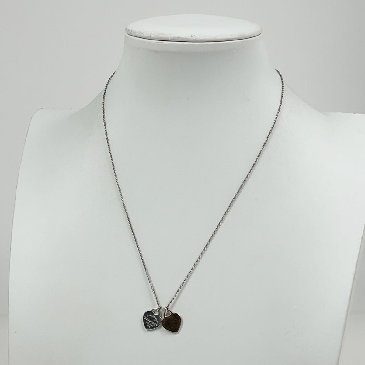 Tiffany & Co Necklace Return to Tiffany Double Heart 925 Sterling Silver Metal — view 4