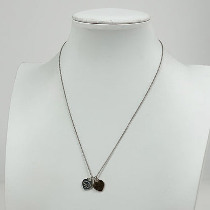 Tiffany & Co Necklace Return to Tiffany Double Heart 925 Sterling Silver Metal — view 4