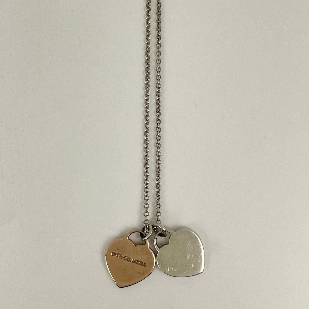 Tiffany & Co Necklace Return to Tiffany Double Heart 925 Sterling Silver Metal — view 2