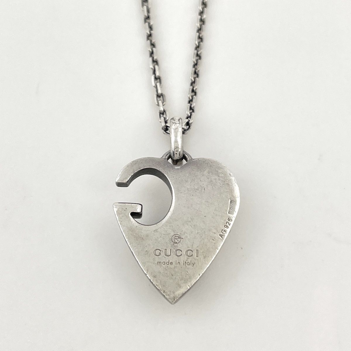 Gucci Necklace Heart Pendant 925 Sterling Silver — view 2