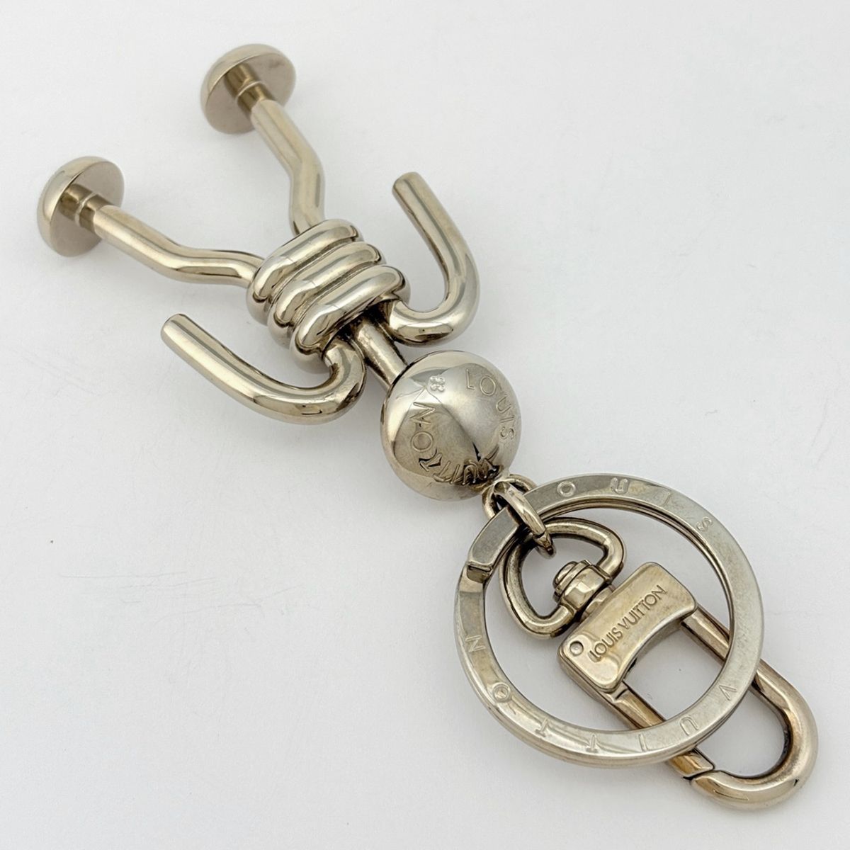 Louis Vuitton Porte Cles Mister Nile Bag Charm Key Ring Metal Silver — view 2
