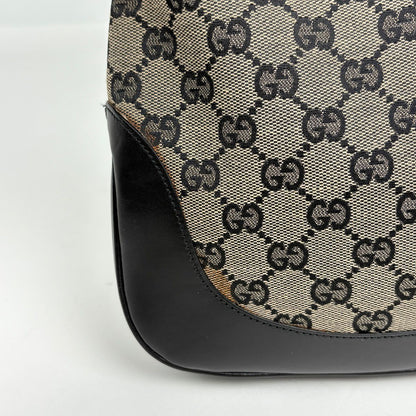Gucci Shoulder Bag GG Pattern Jackie Line Canvas Gray Black — view 3