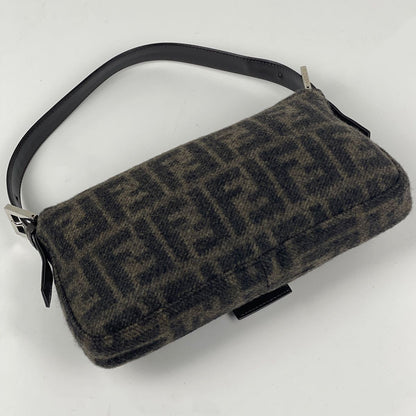 Fendi Shoulder Bag Zucca Pattern Mamma Baguette Fabric Brown — view 2