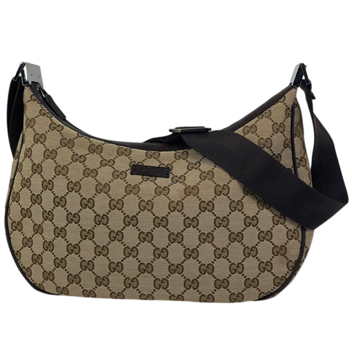 Gucci Shoulder Bag GG Pattern Canvas Beige Brown