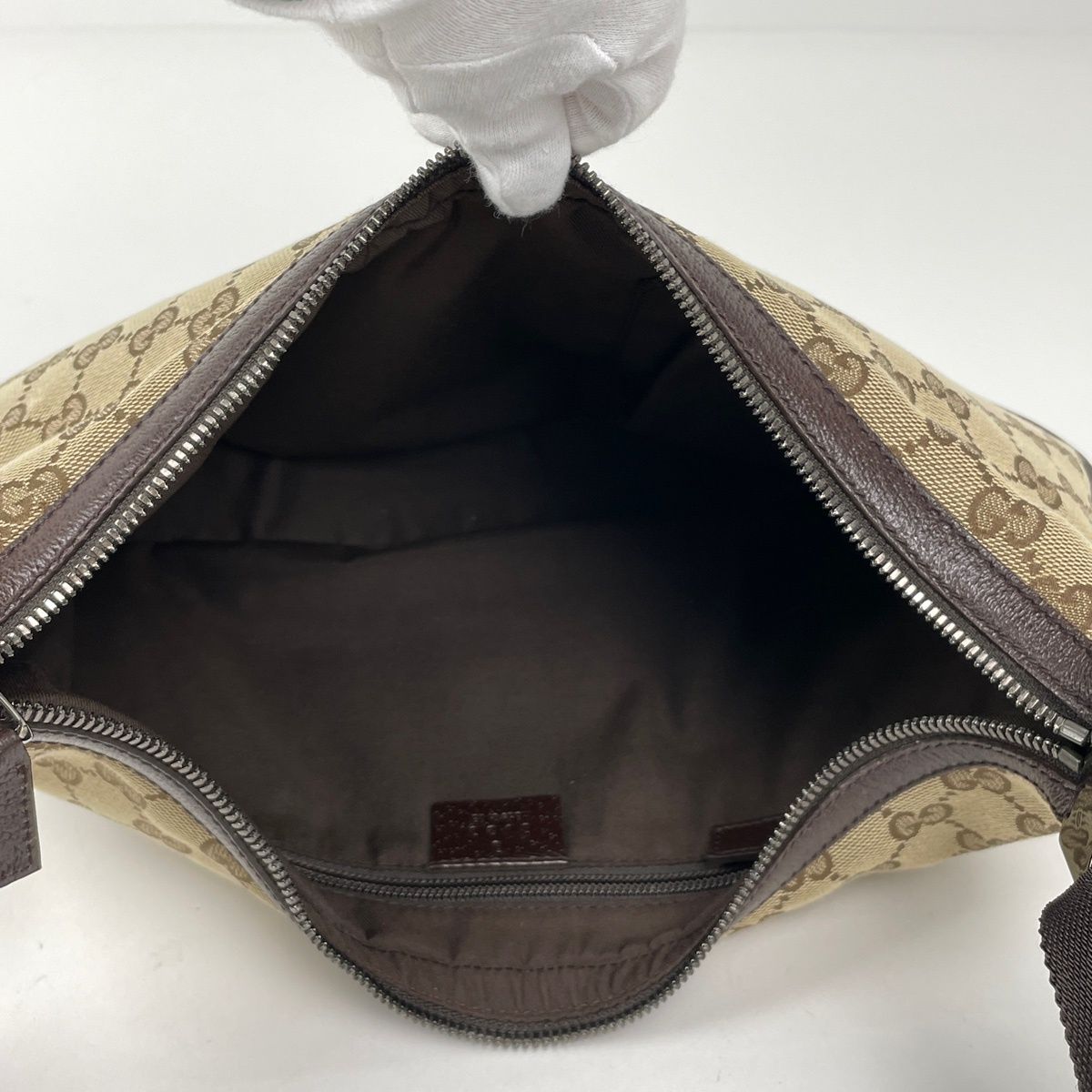 Gucci Shoulder Bag GG Pattern Canvas Beige Brown — view 8
