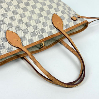 Louis Vuitton Neverfull PM Tote Bag Damier Azur White — view 8