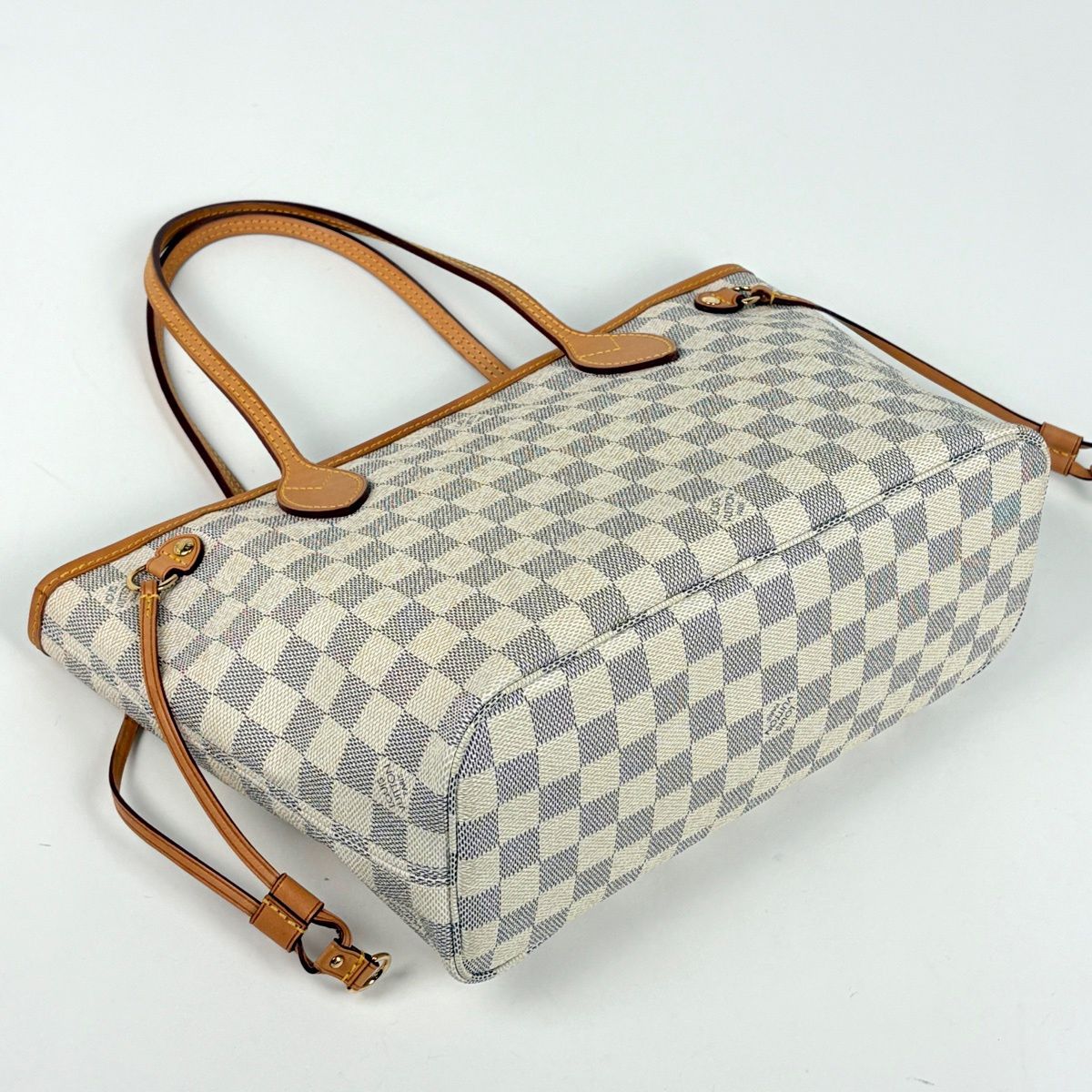 Louis Vuitton Neverfull PM Tote Bag Damier Azur White — view 2