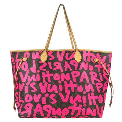Louis Vuitton Shoulder Bag Neverfull GM Monogram Graffiti Canvas Fuchsia Pink