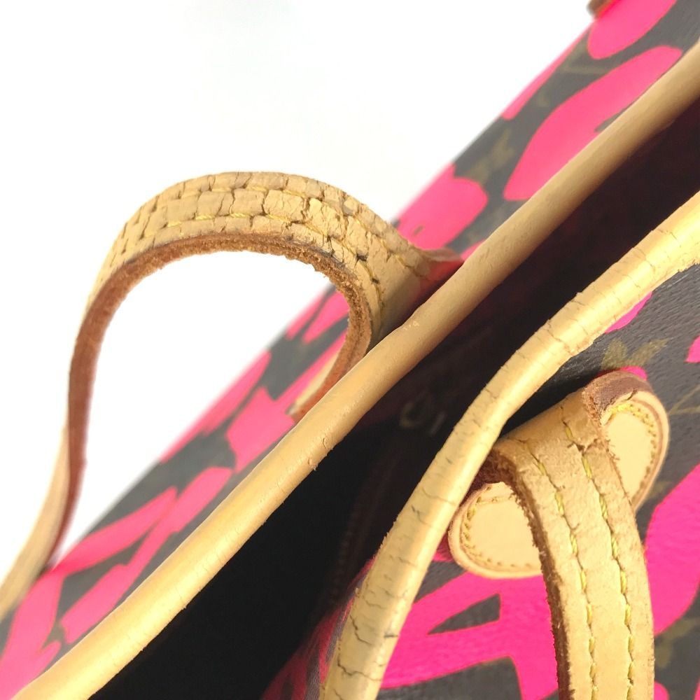 Louis Vuitton Shoulder Bag Neverfull GM Monogram Graffiti Canvas Fuchsia Pink — view 5