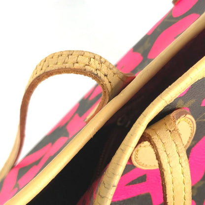 Louis Vuitton Shoulder Bag Neverfull GM Monogram Graffiti Canvas Fuchsia Pink — view 5