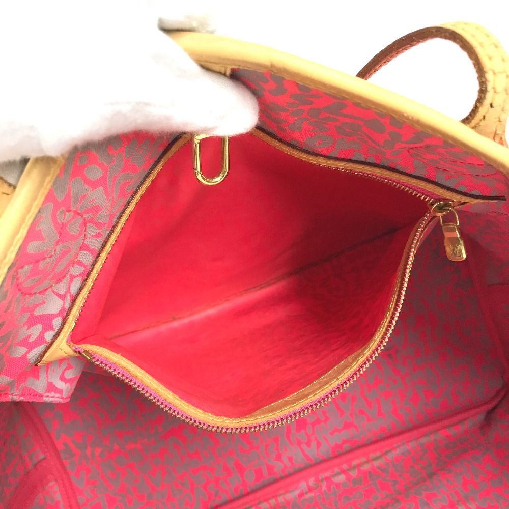 Louis Vuitton Shoulder Bag Neverfull GM Monogram Graffiti Canvas Fuchsia Pink — view 3
