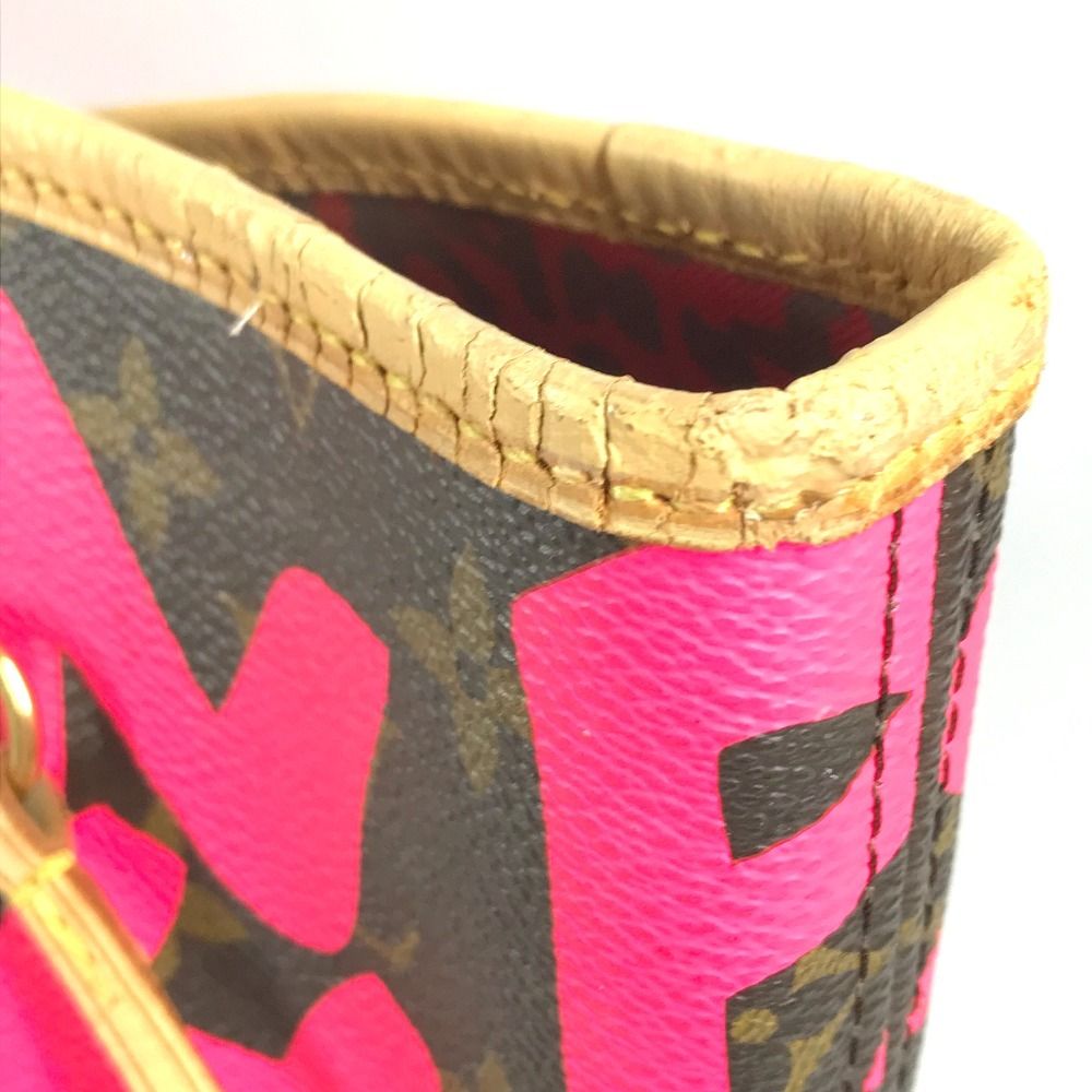 Louis Vuitton Shoulder Bag Neverfull GM Monogram Graffiti Canvas Fuchsia Pink — view 6