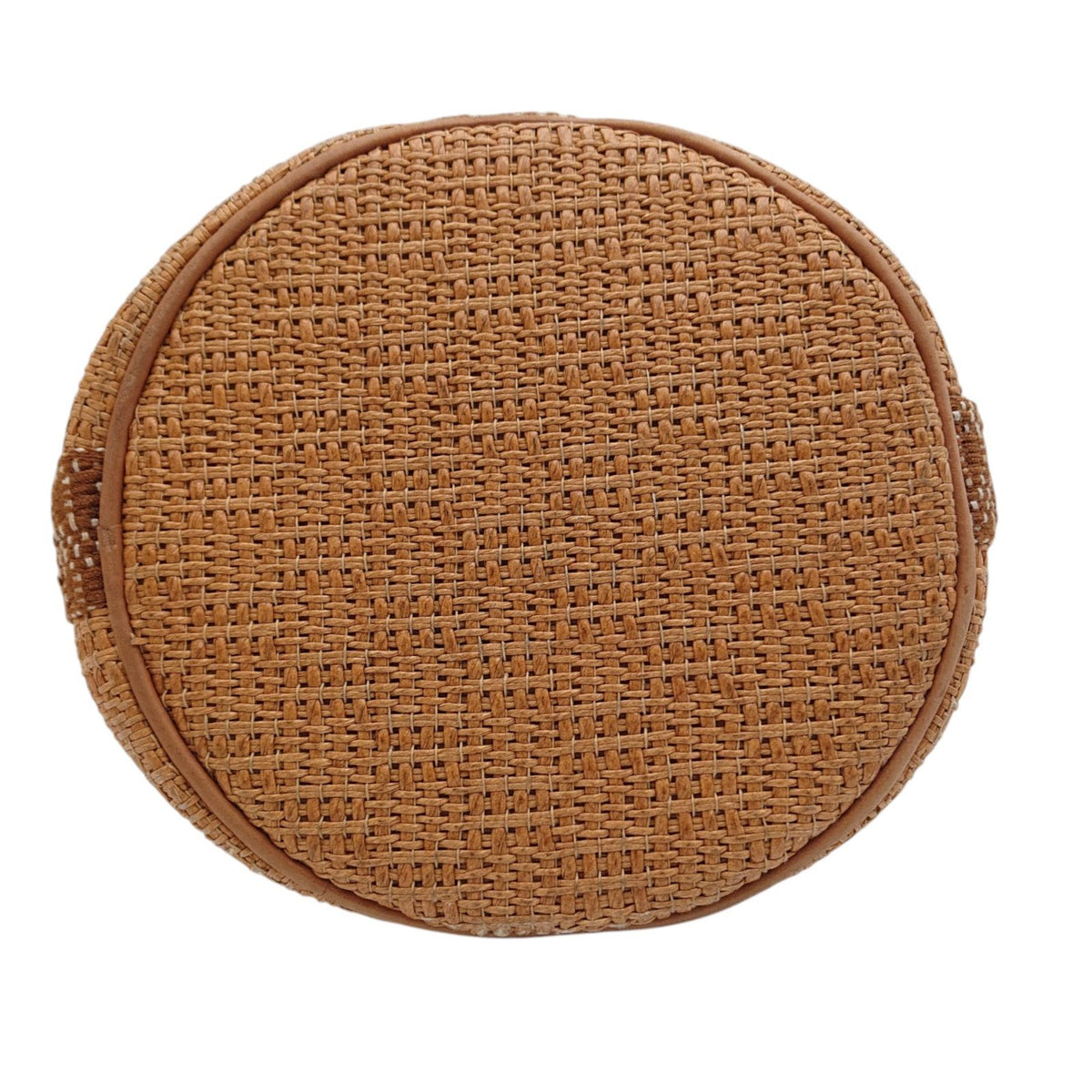 Hermes Tamour MM Basket Cellulose Cotton Brown Bucket Bag — view 6