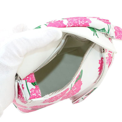 Exhibit Loewe Puzzle Bag Mini 2way Hand Shoulder Bag Leather White Pink Flower