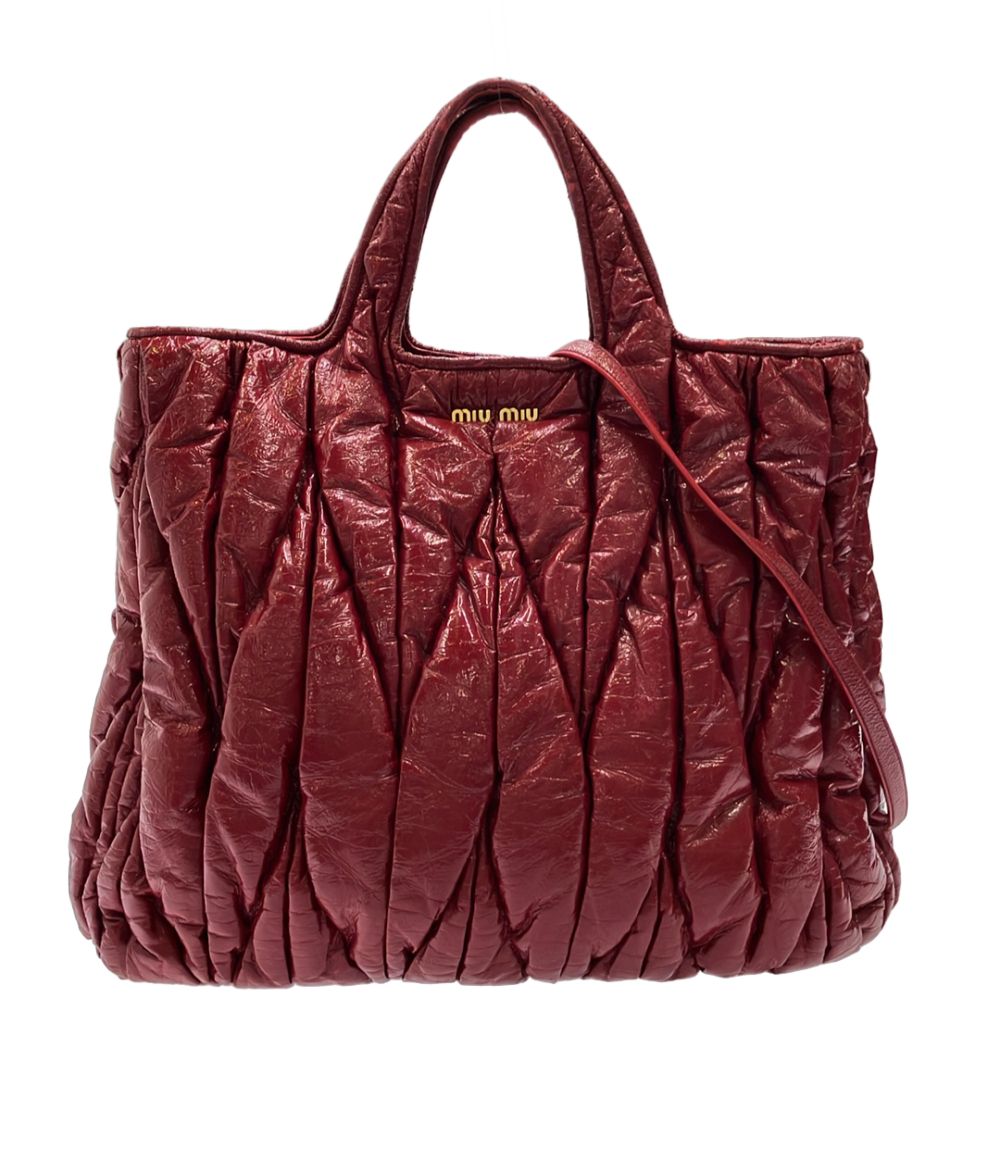 Miu Miu 2-Way Shoulder Bag Crossbody Matelasse