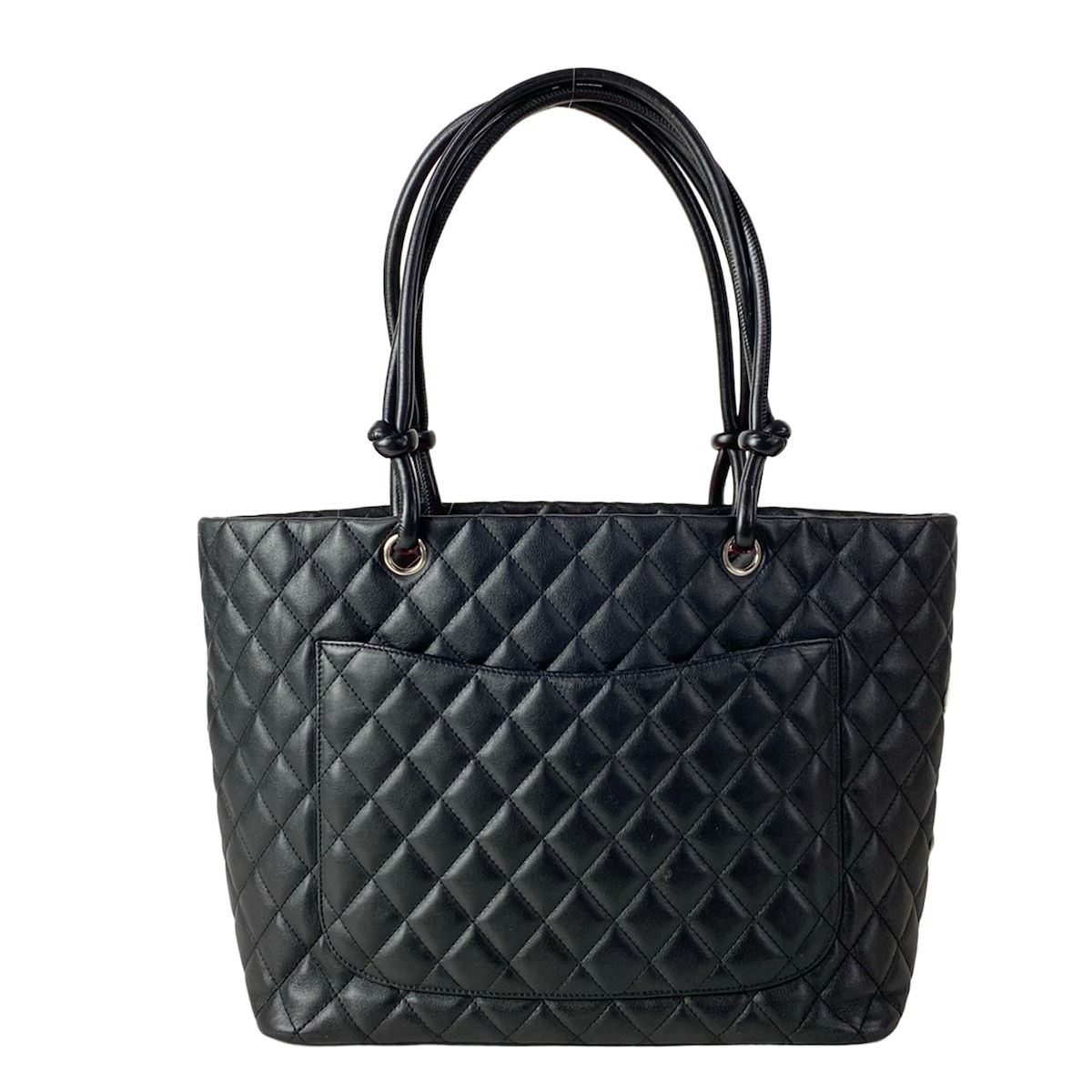 Chanel Tote Bag Cambon Line Large Black White Leather — view 3