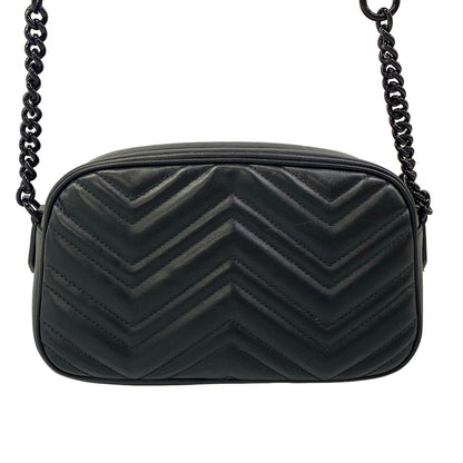 Gucci Shoulder Bag GG Marmont Black Leather — view 3