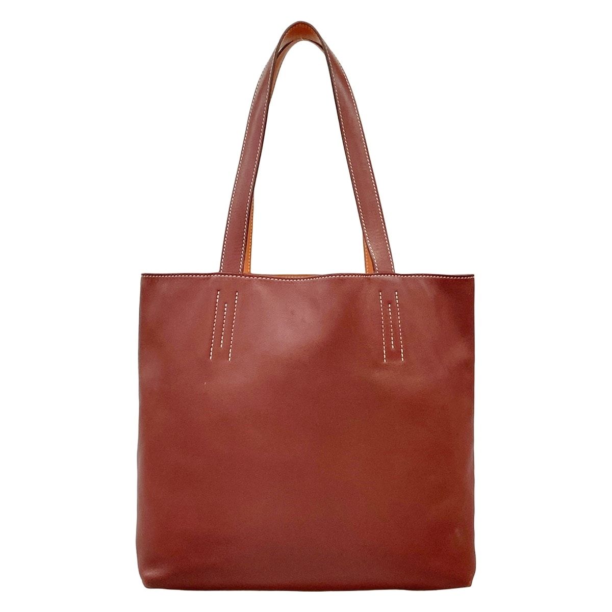 Hermes Tote Bag Double Sens 28 Rouge Ash Crevette Reversible — view 3