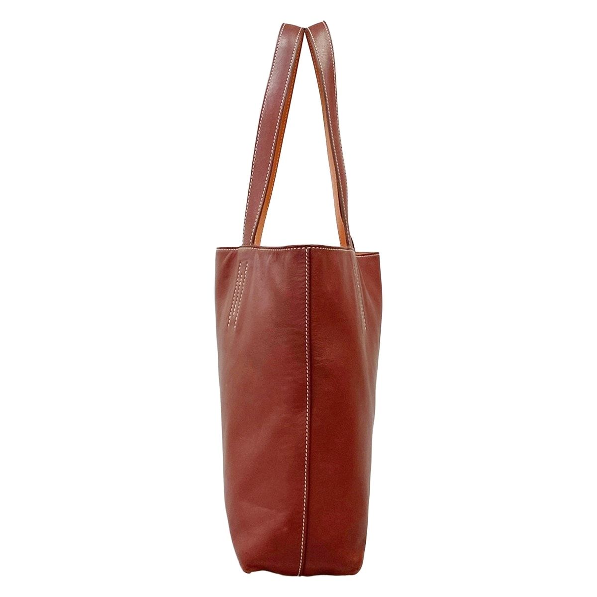 Hermes Tote Bag Double Sens 28 Rouge Ash Crevette Reversible — view 4