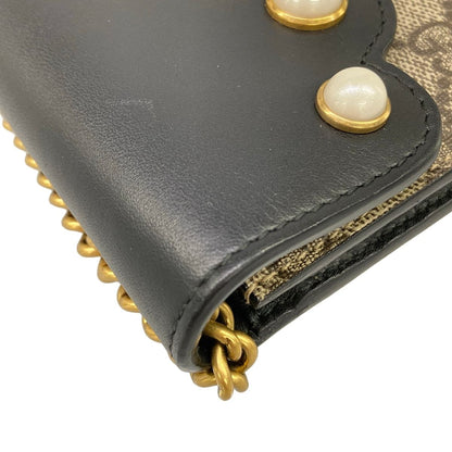 Gucci Wallet Chain Brown Black Multi Leather Shoulder Bag — view 7