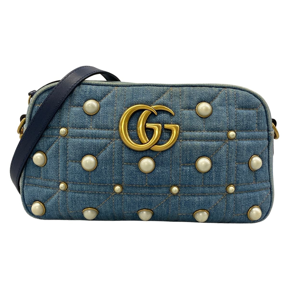 Gucci Shoulder Bag GG Marmont Blue